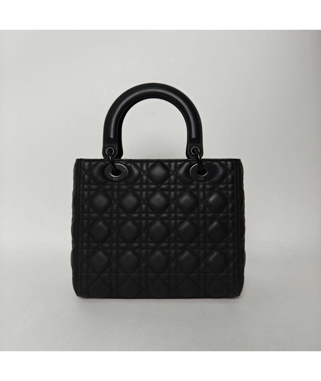 CHRISTIAN DIOR Черная кожаная сумка через плечо, фото 4