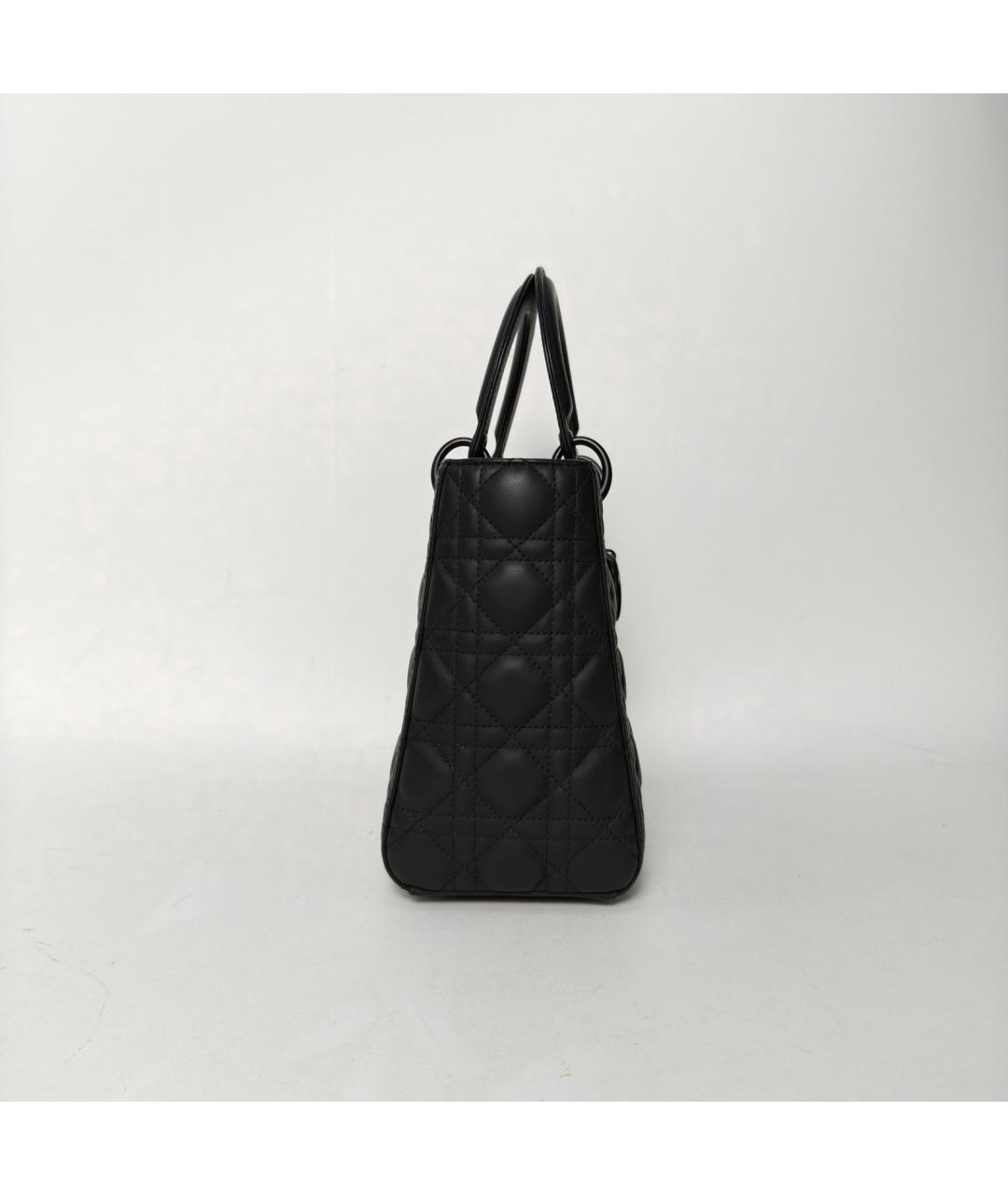 CHRISTIAN DIOR Черная кожаная сумка через плечо, фото 3