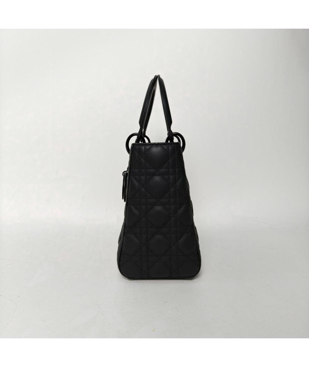 CHRISTIAN DIOR Черная кожаная сумка через плечо, фото 5