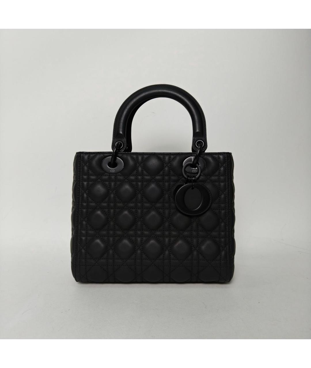 CHRISTIAN DIOR Черная кожаная сумка через плечо, фото 8