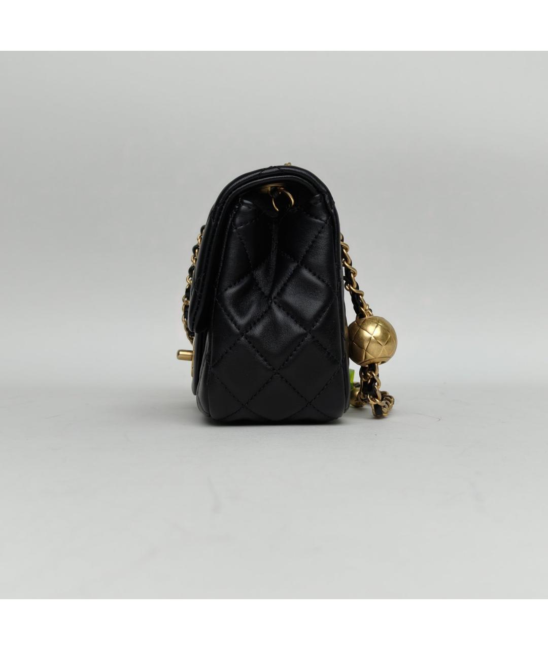 CHANEL Черная кожаная сумка через плечо, фото 3
