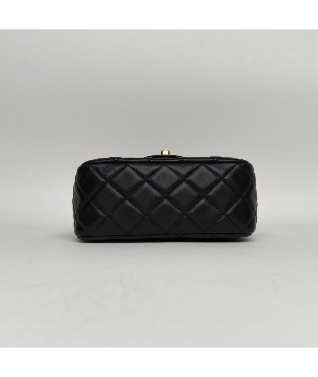 CHANEL Черная кожаная сумка через плечо, фото 6