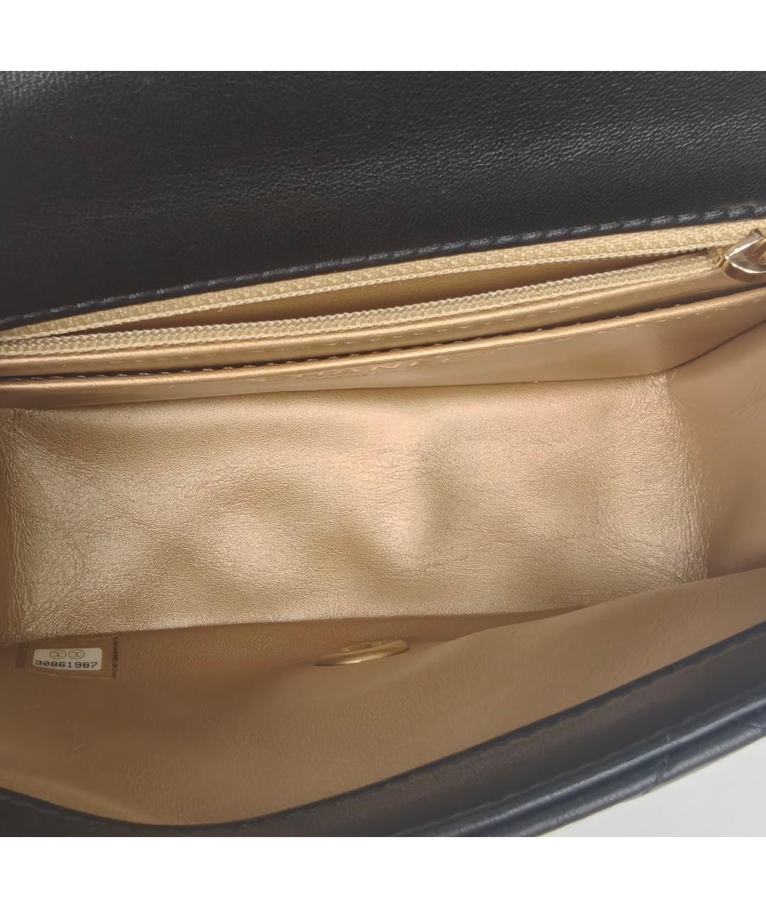 CHANEL Черная кожаная сумка через плечо, фото 8