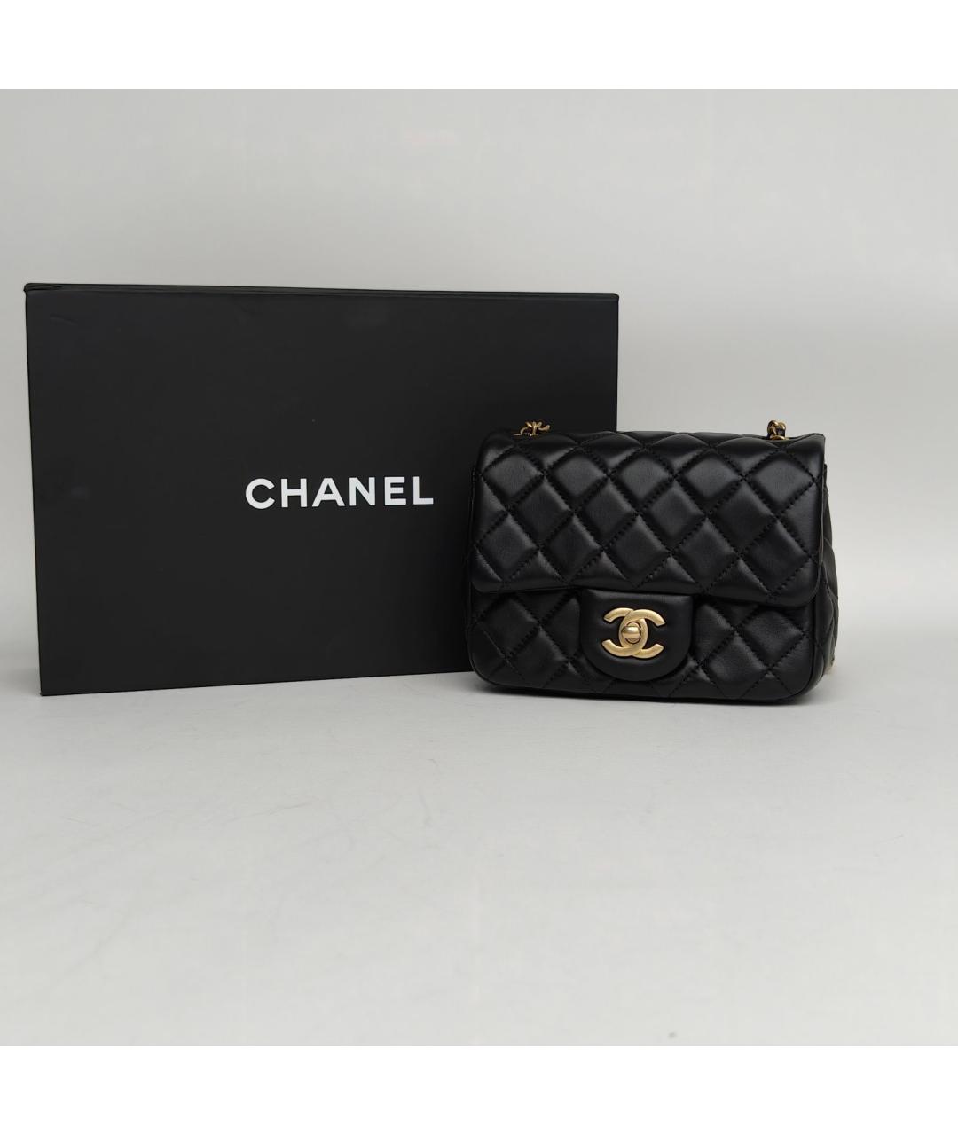 CHANEL Черная кожаная сумка через плечо, фото 9