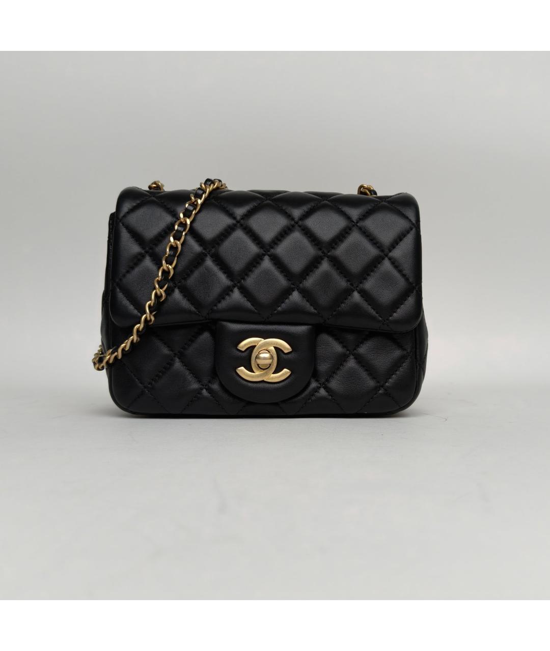CHANEL Черная кожаная сумка через плечо, фото 2
