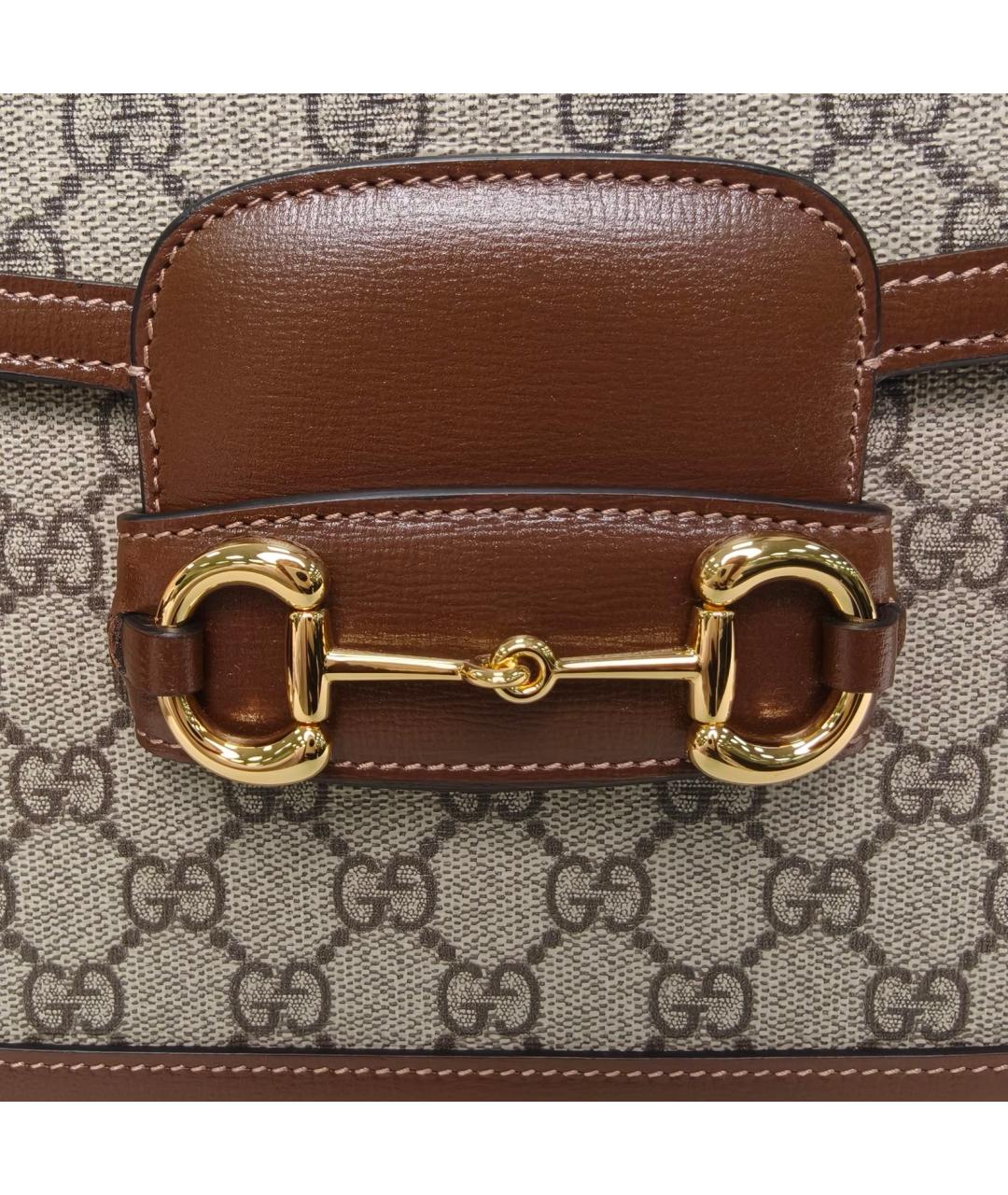 GUCCI Коричневая тканевая сумка через плечо, фото 7