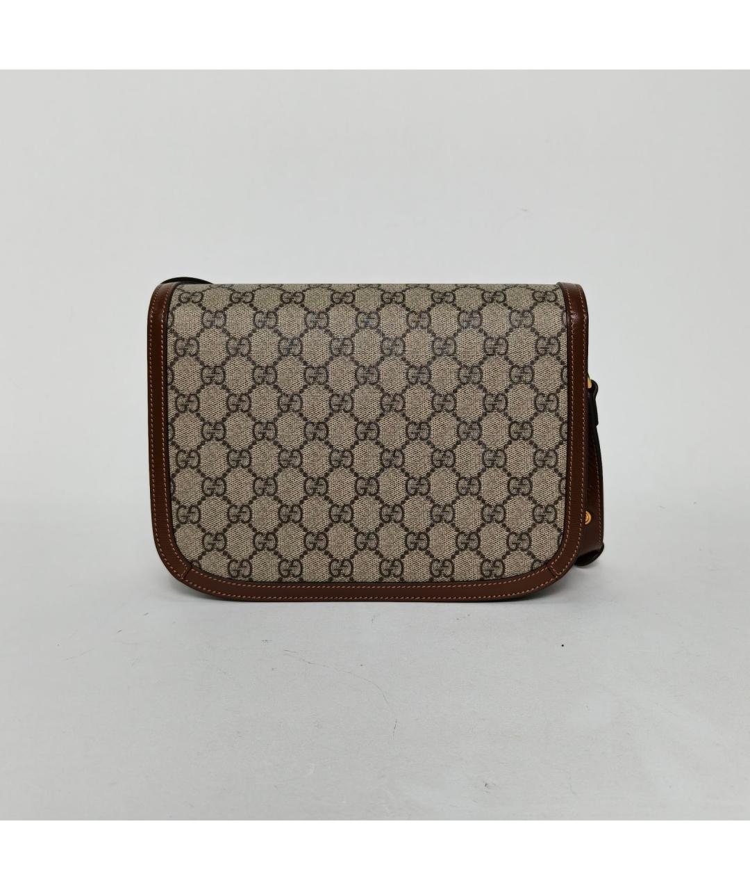 GUCCI Коричневая тканевая сумка через плечо, фото 4