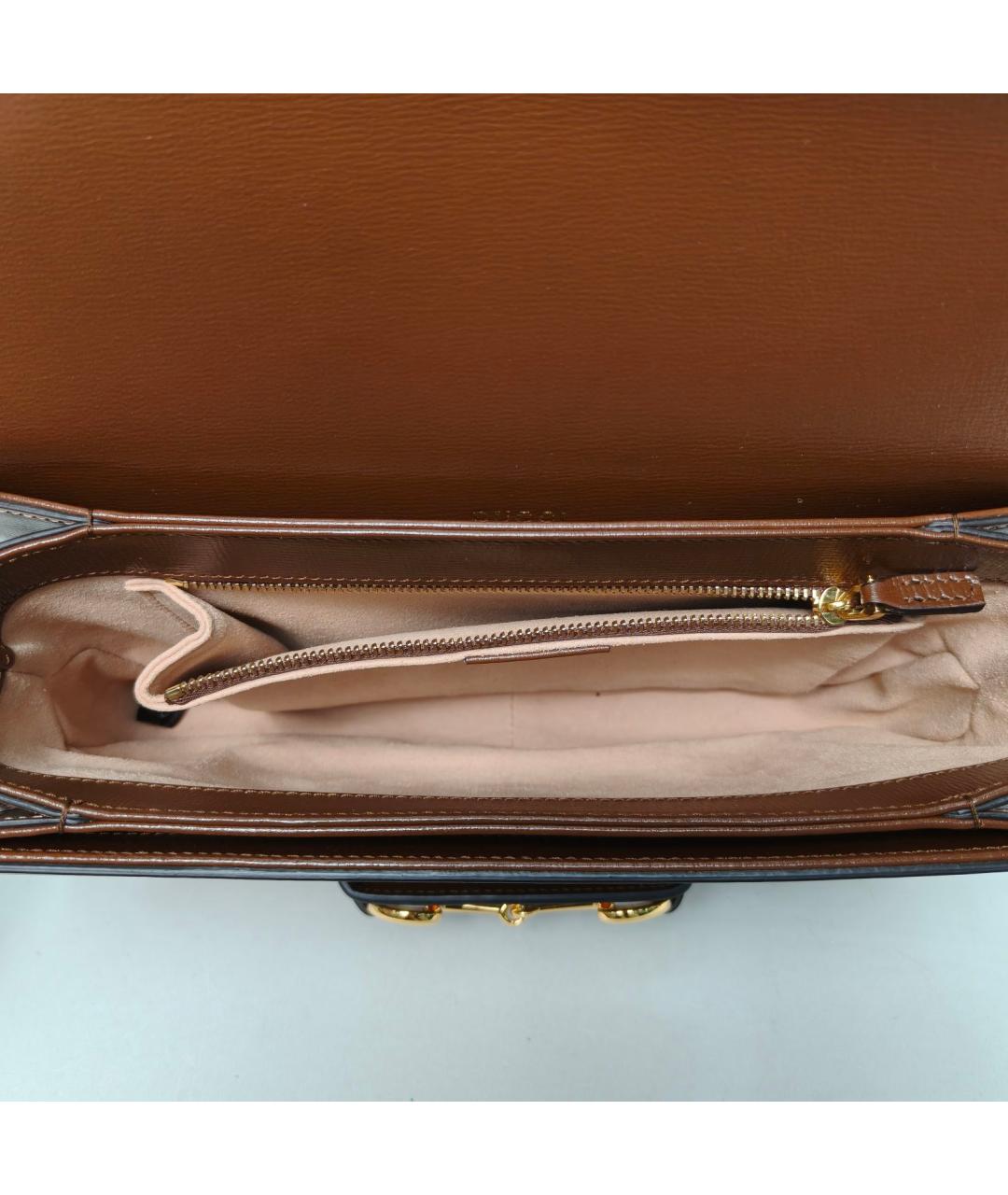 GUCCI Коричневая тканевая сумка через плечо, фото 8