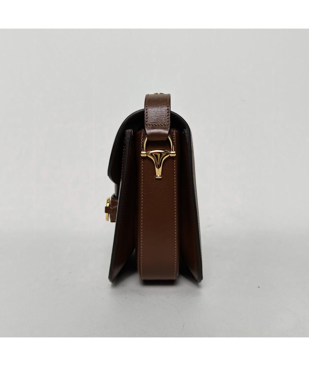 GUCCI Коричневая тканевая сумка через плечо, фото 5