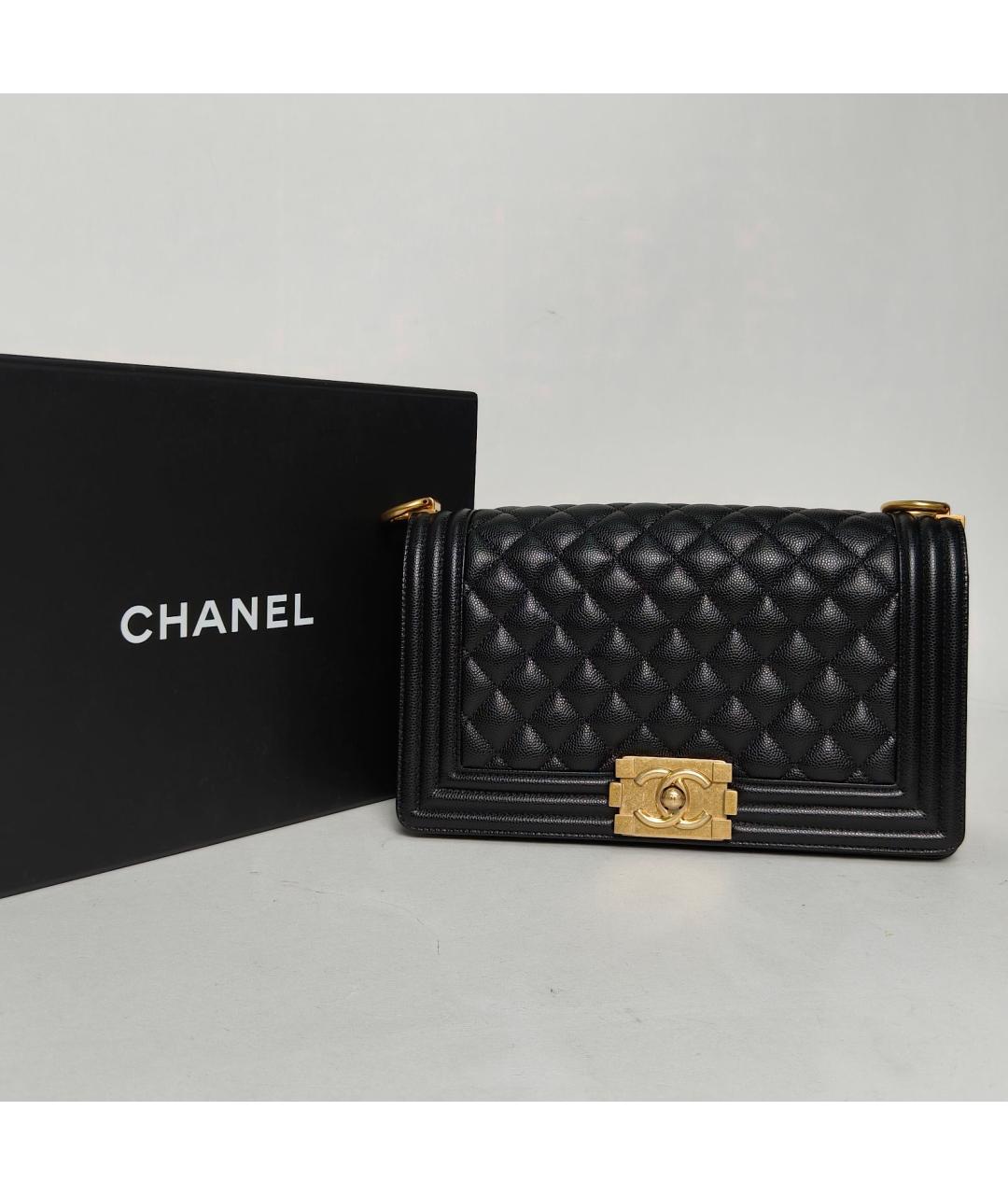 CHANEL Черная кожаная сумка через плечо, фото 9