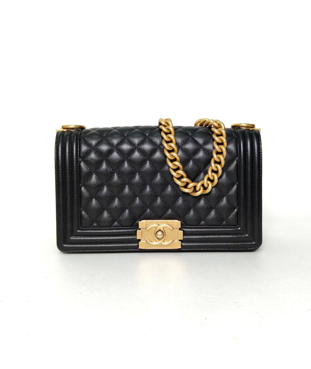 CHANEL Черная кожаная сумка через плечо, фото 2