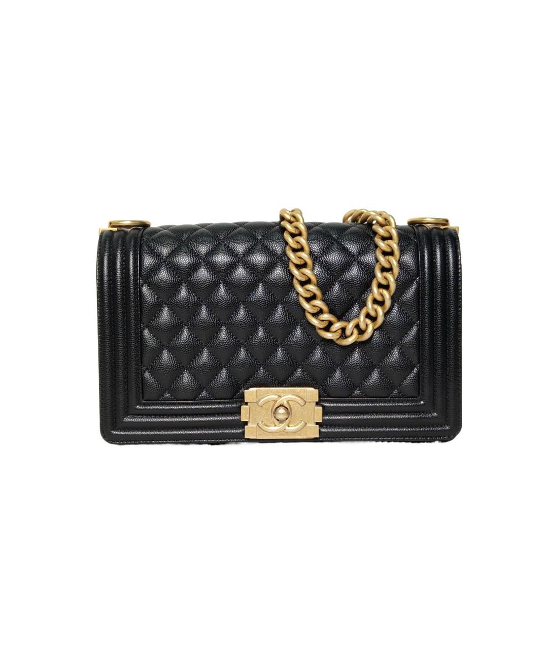 CHANEL Черная кожаная сумка через плечо, фото 1