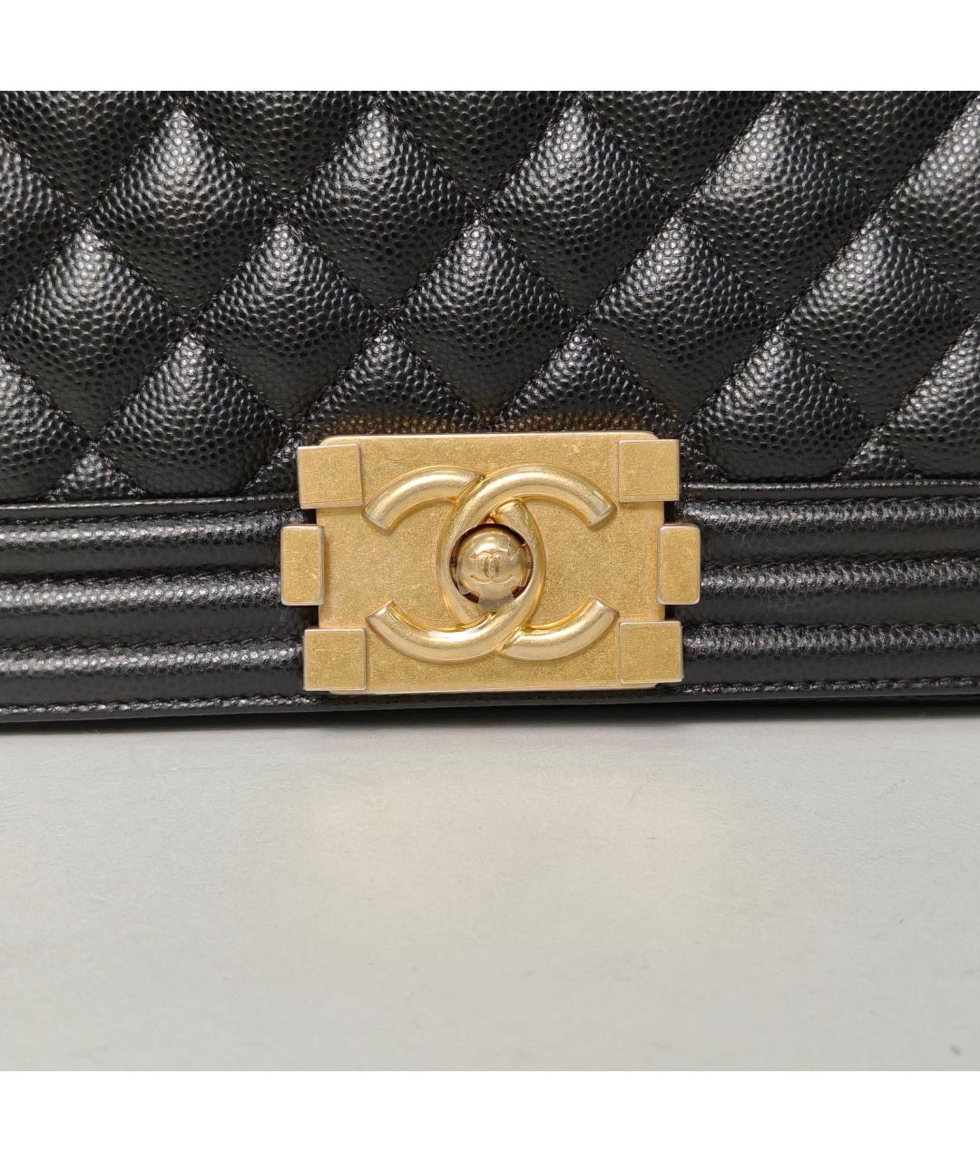 CHANEL Черная кожаная сумка через плечо, фото 7