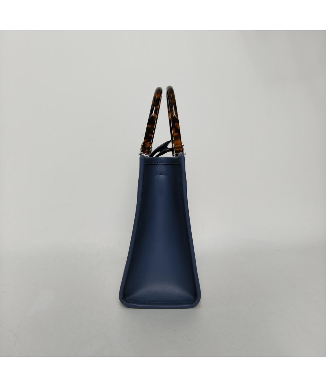 FENDI Синяя кожаная сумка через плечо, фото 5