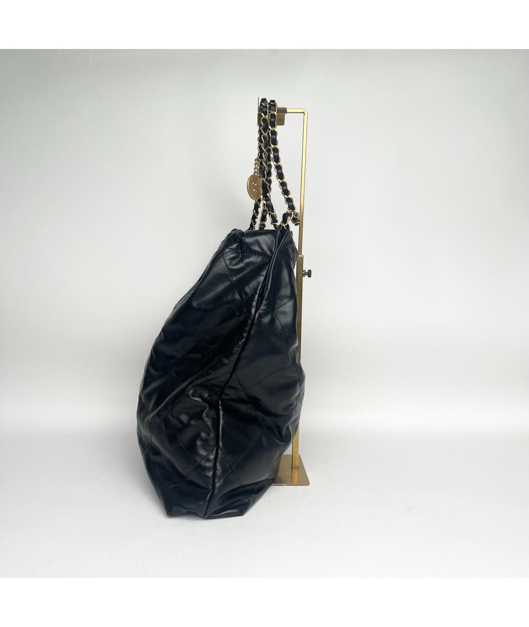 CHANEL Черная кожаная сумка через плечо, фото 3