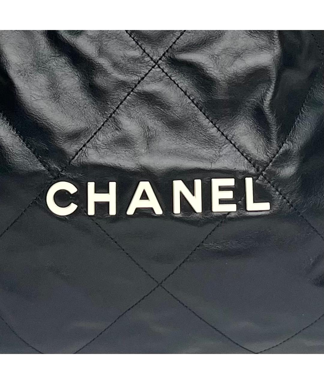 CHANEL Черная кожаная сумка через плечо, фото 7