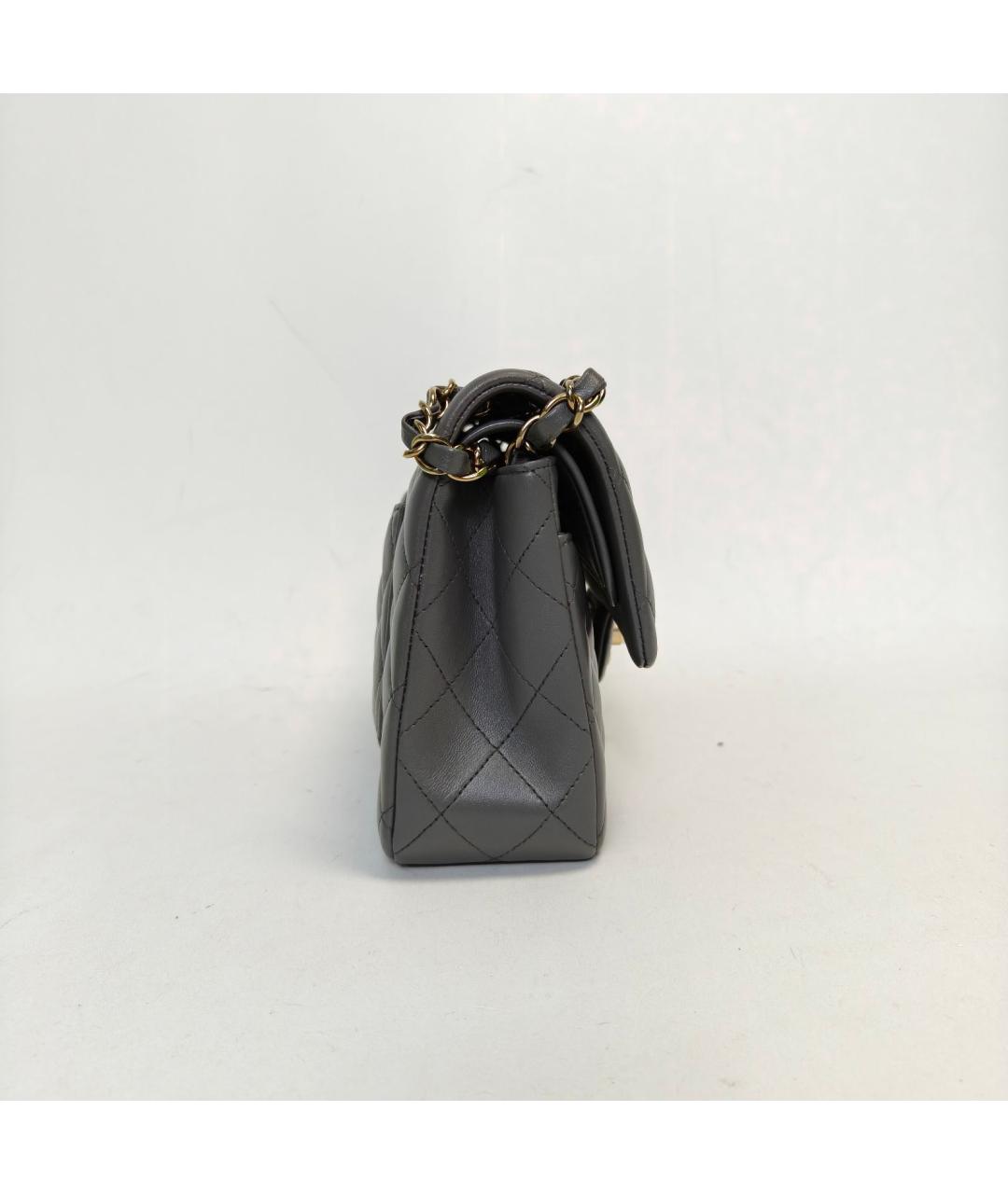 CHANEL Серая кожаная сумка через плечо, фото 3