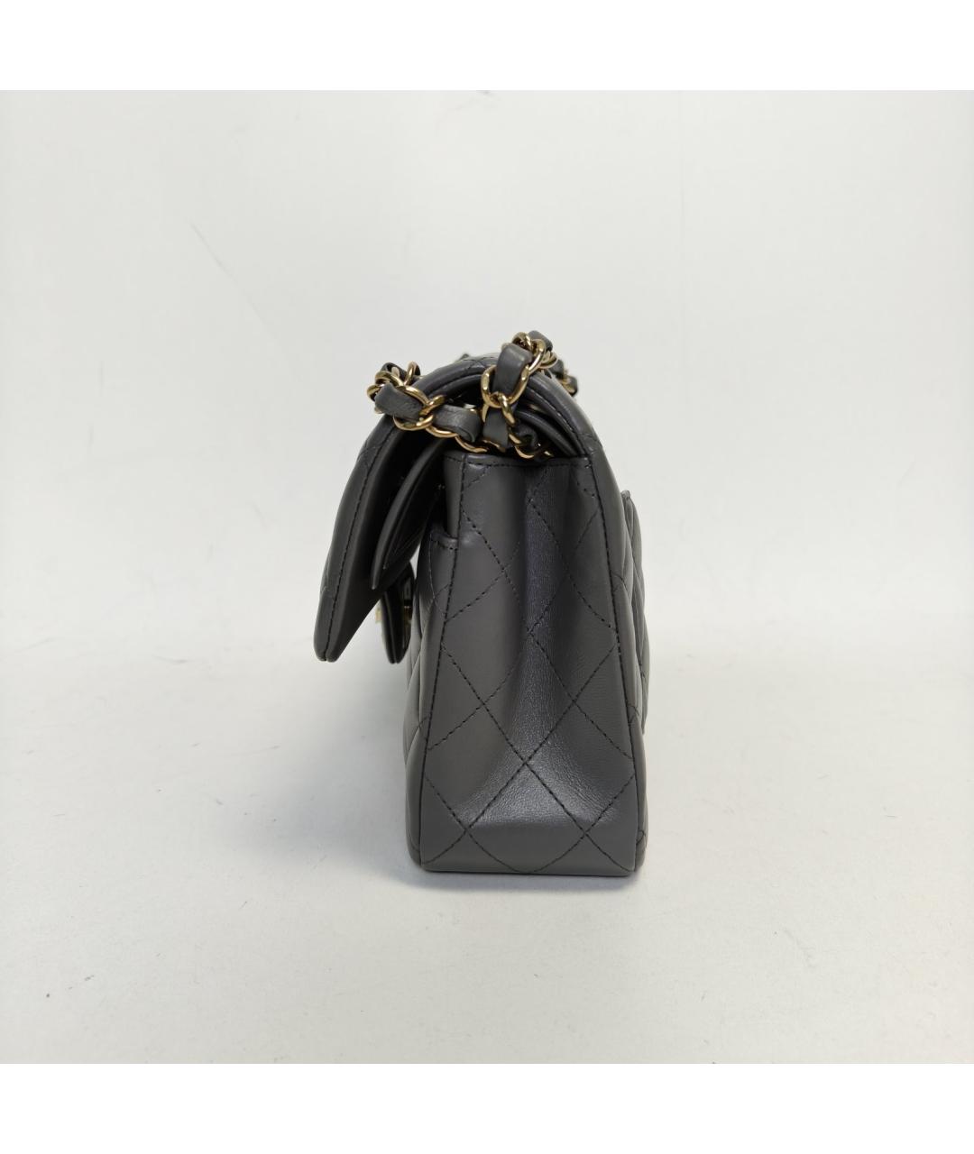 CHANEL Серая кожаная сумка через плечо, фото 5