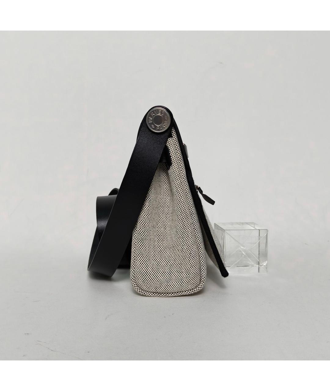 HERMES Серая тканевая сумка через плечо, фото 3