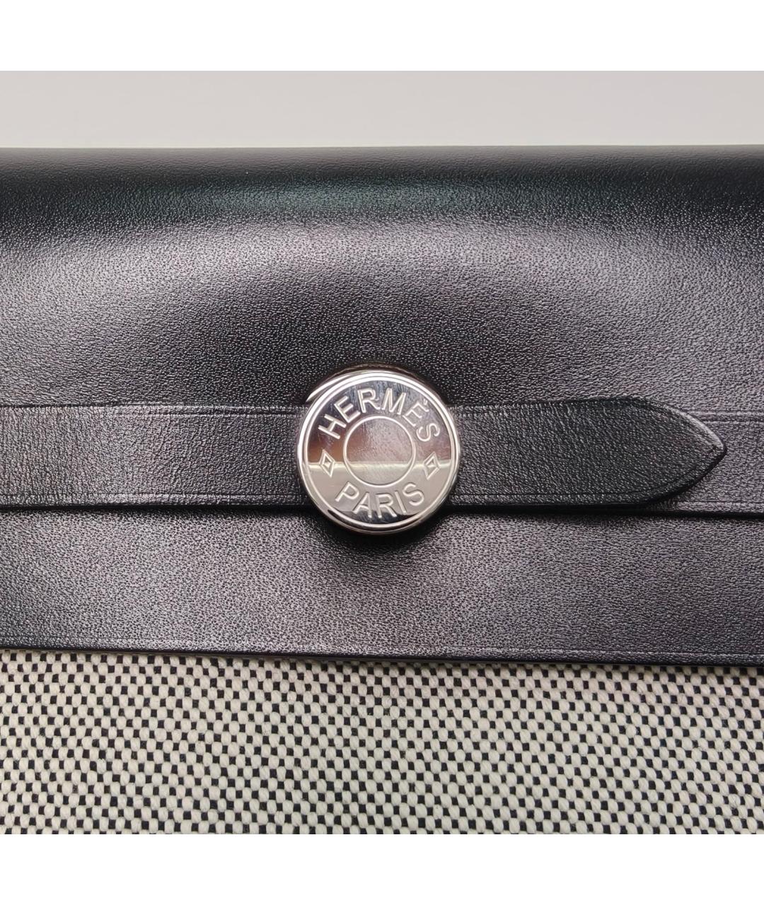 HERMES Серая тканевая сумка через плечо, фото 7