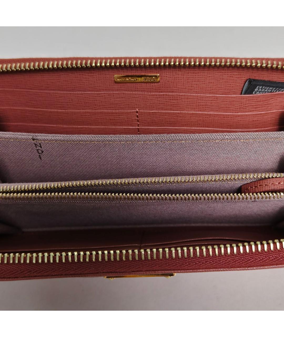 FENDI Коричневый кожаный кошелек, фото 7