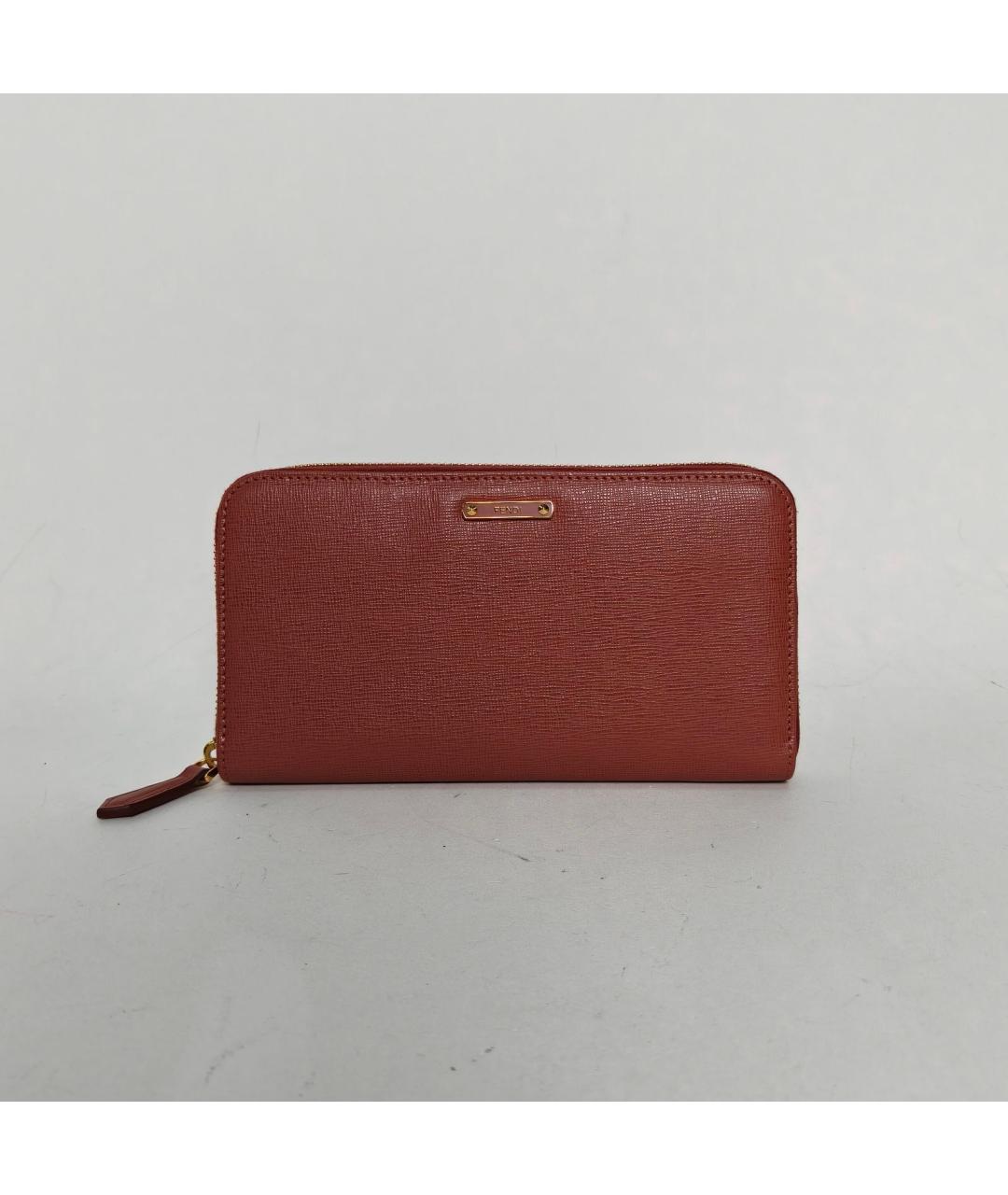 FENDI Коричневый кожаный кошелек, фото 8