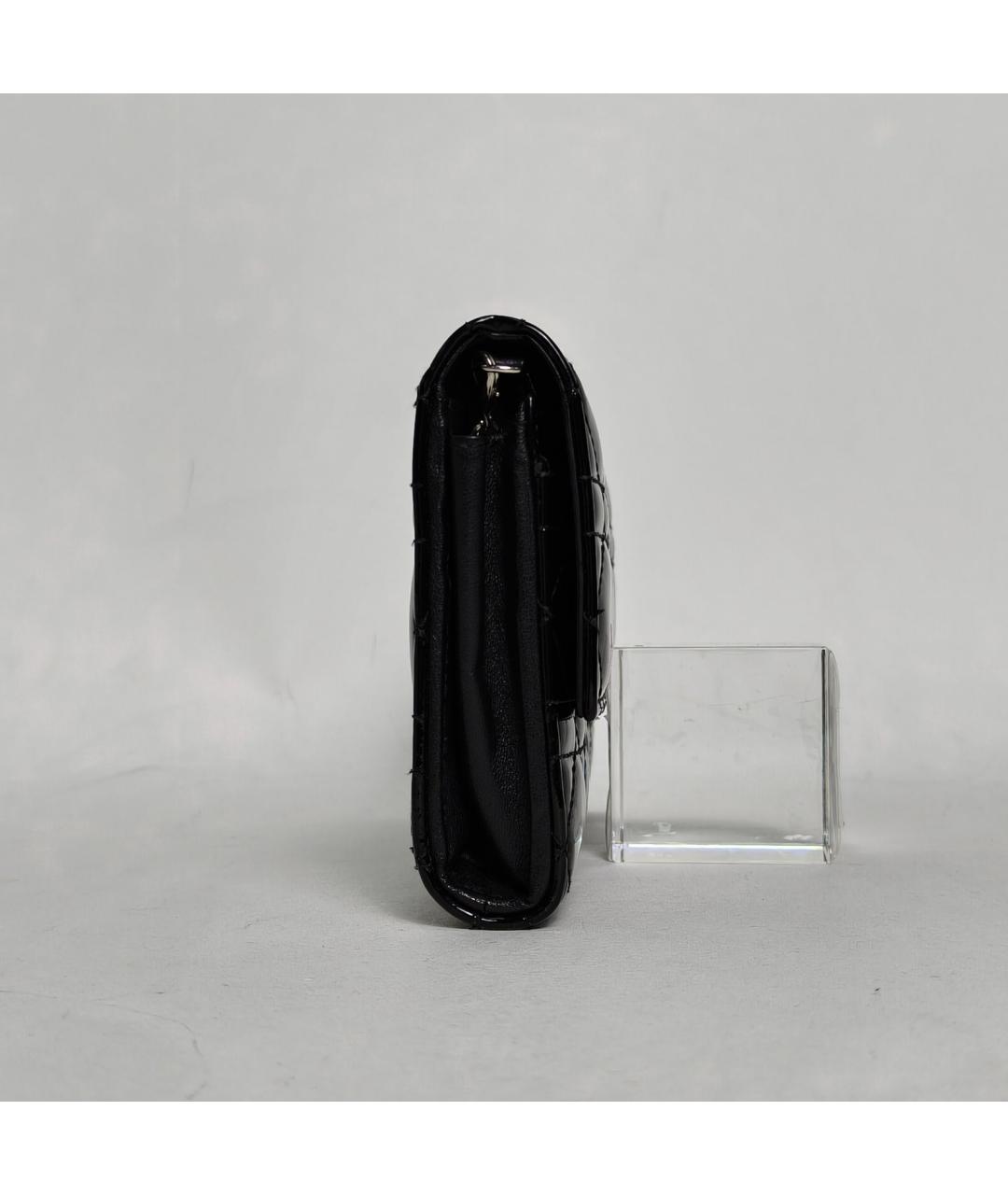 CHRISTIAN DIOR Черная сумка через плечо из лакированной кожи, фото 3