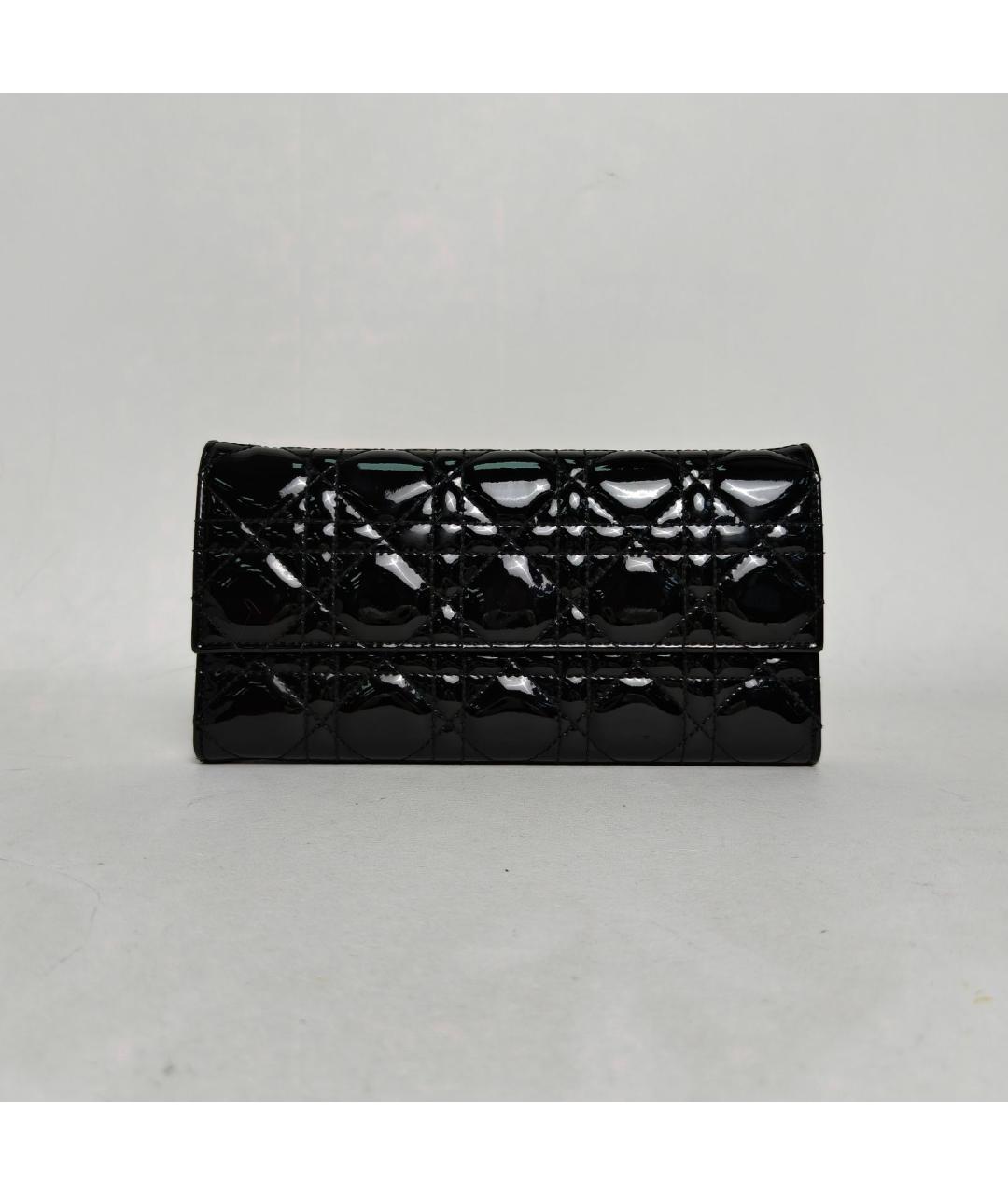 CHRISTIAN DIOR Черная сумка через плечо из лакированной кожи, фото 9