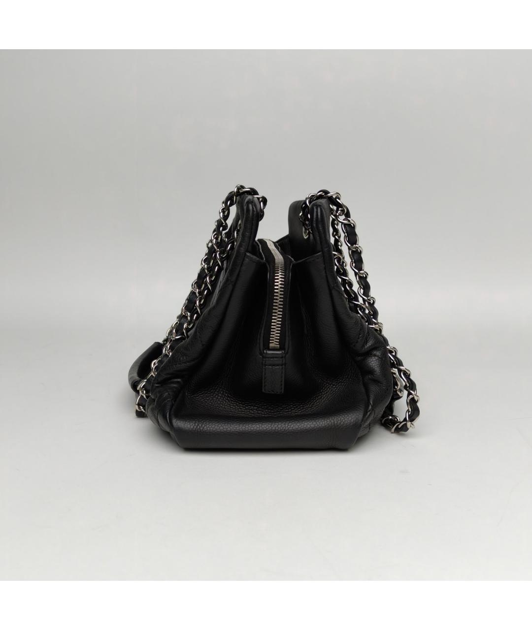 CHANEL Черная кожаная сумка через плечо, фото 3