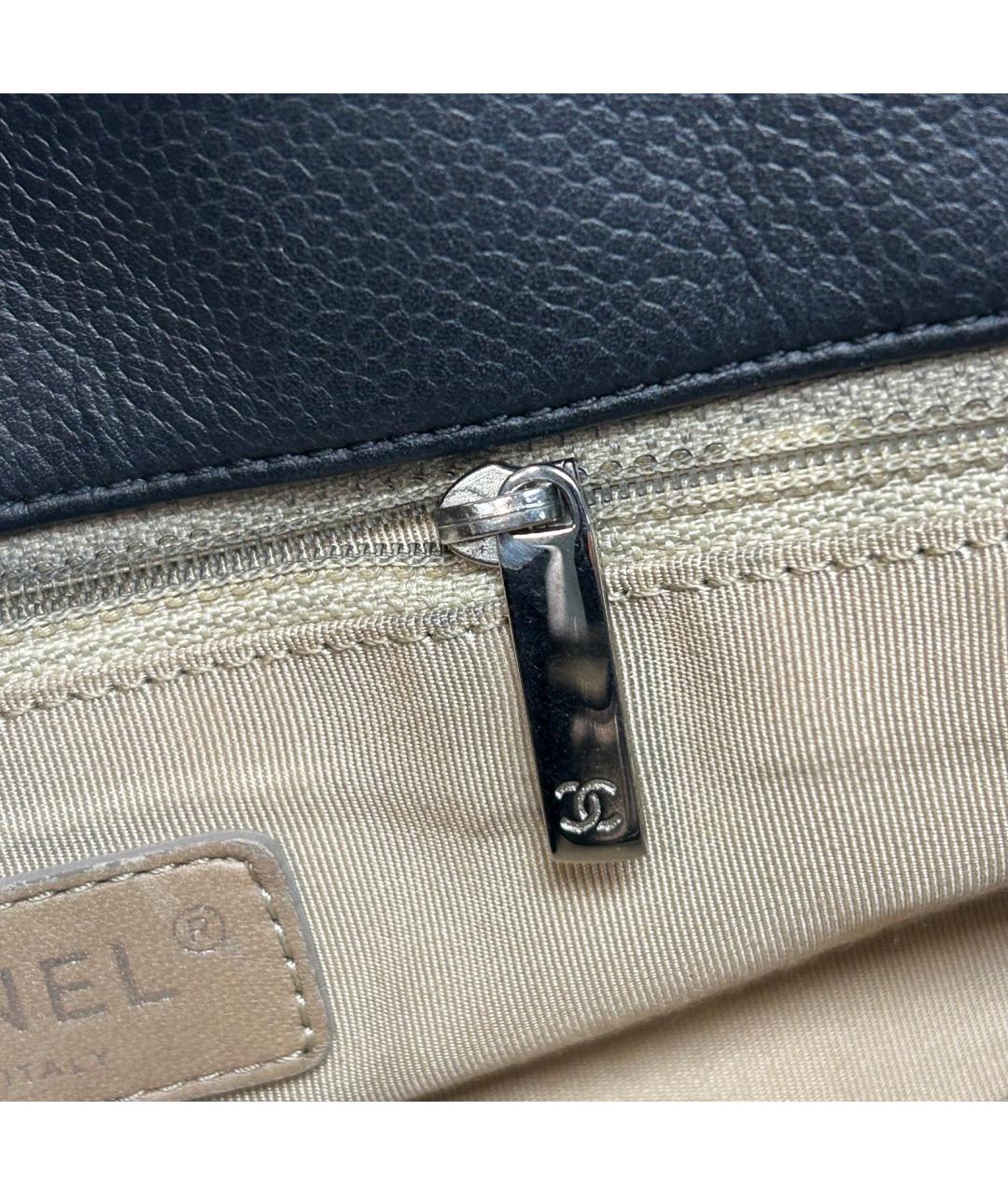 CHANEL Черная кожаная сумка через плечо, фото 9