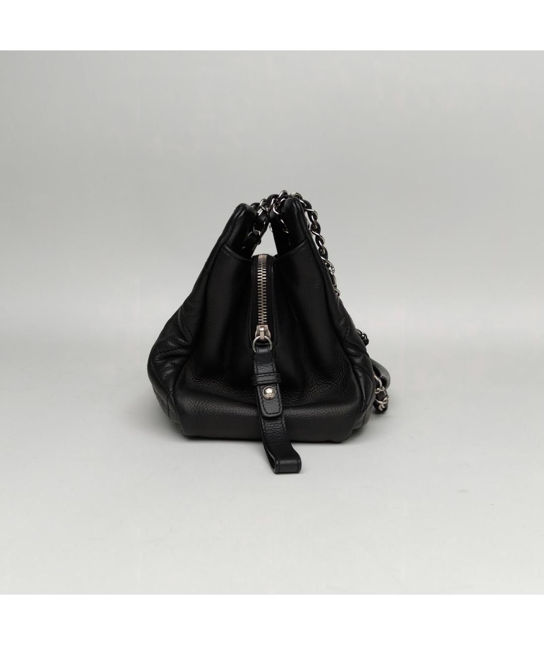 CHANEL Черная кожаная сумка через плечо, фото 5