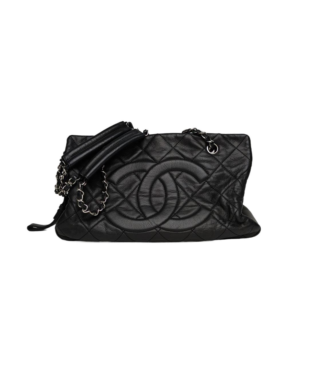 CHANEL Черная кожаная сумка через плечо, фото 1
