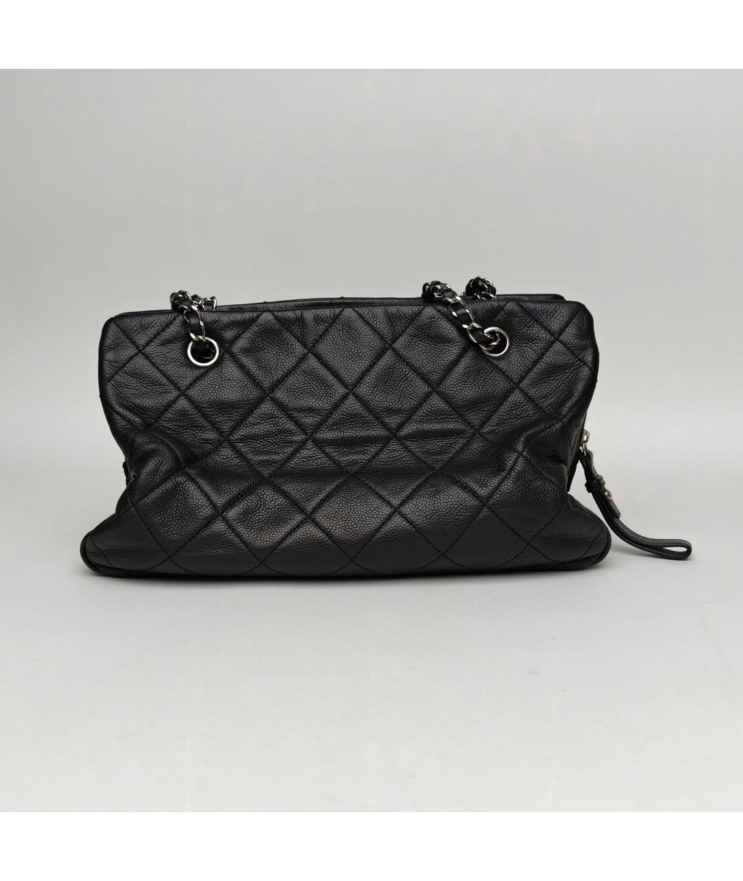 CHANEL Черная кожаная сумка через плечо, фото 4