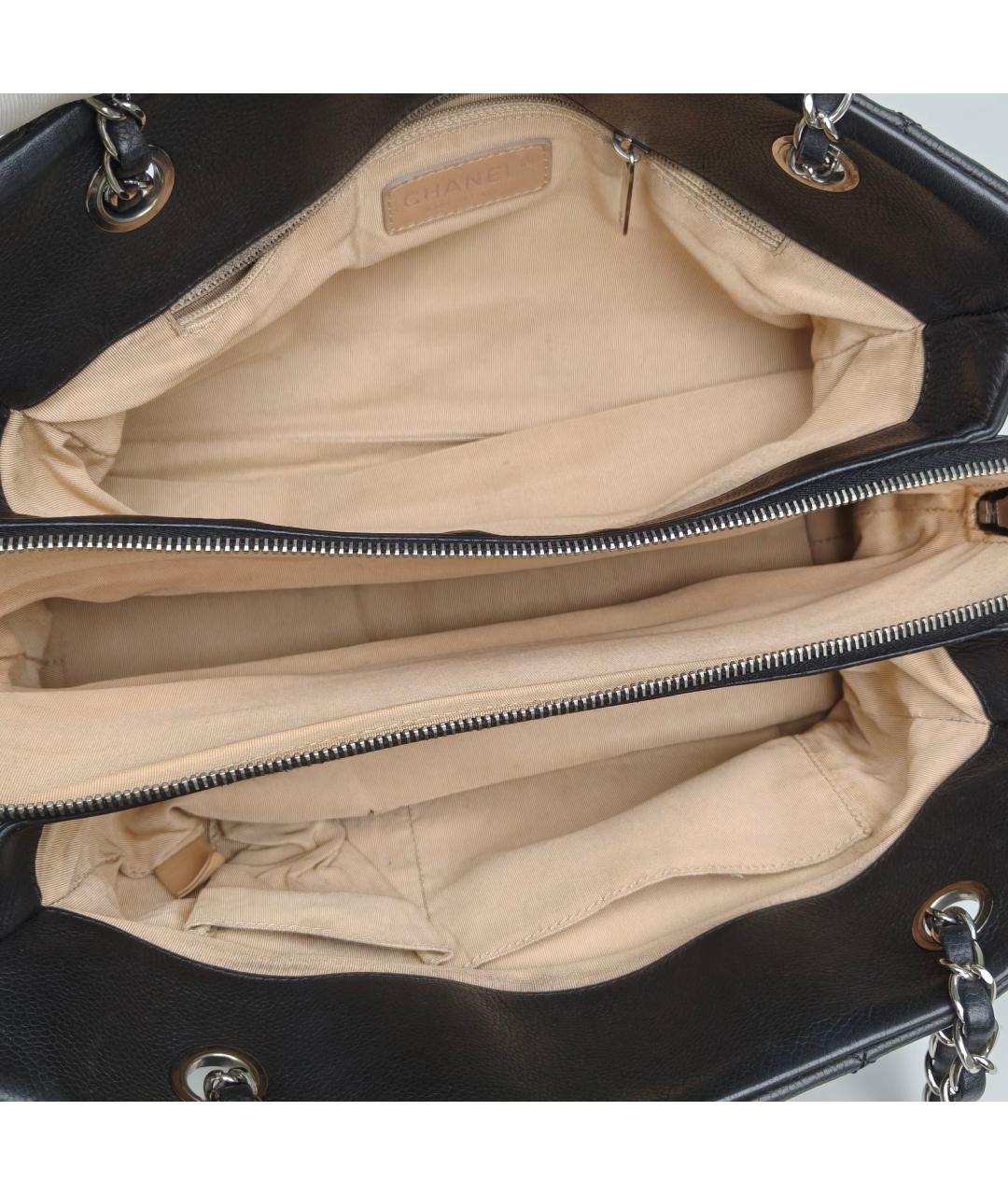 CHANEL Черная кожаная сумка через плечо, фото 7