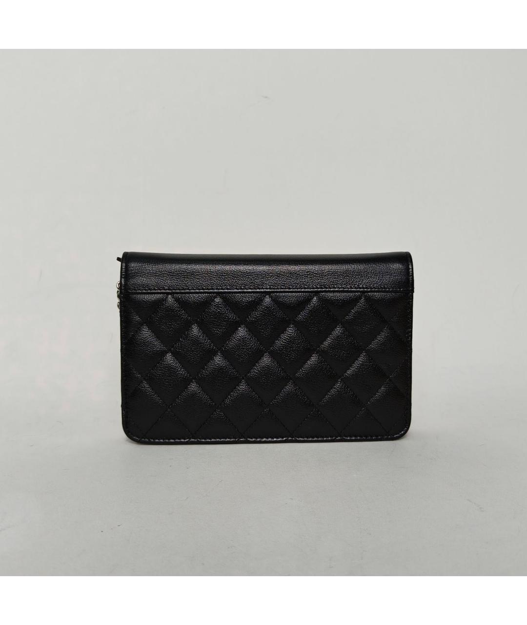 CHANEL Черная кожаная сумка через плечо, фото 4