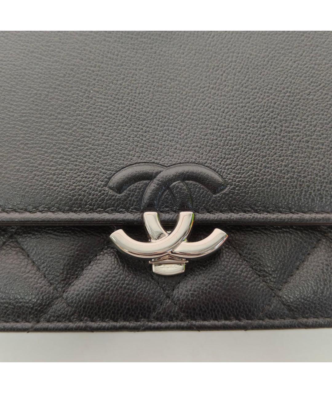 CHANEL Черная кожаная сумка через плечо, фото 7