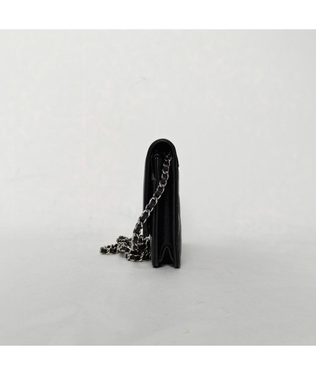 CHANEL Черная кожаная сумка через плечо, фото 5