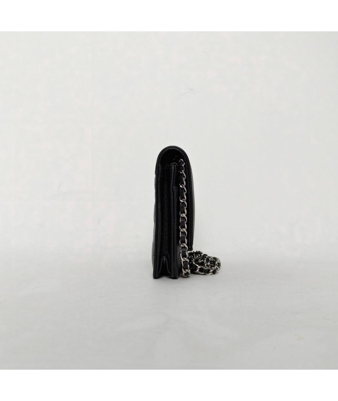 CHANEL Черная кожаная сумка через плечо, фото 3