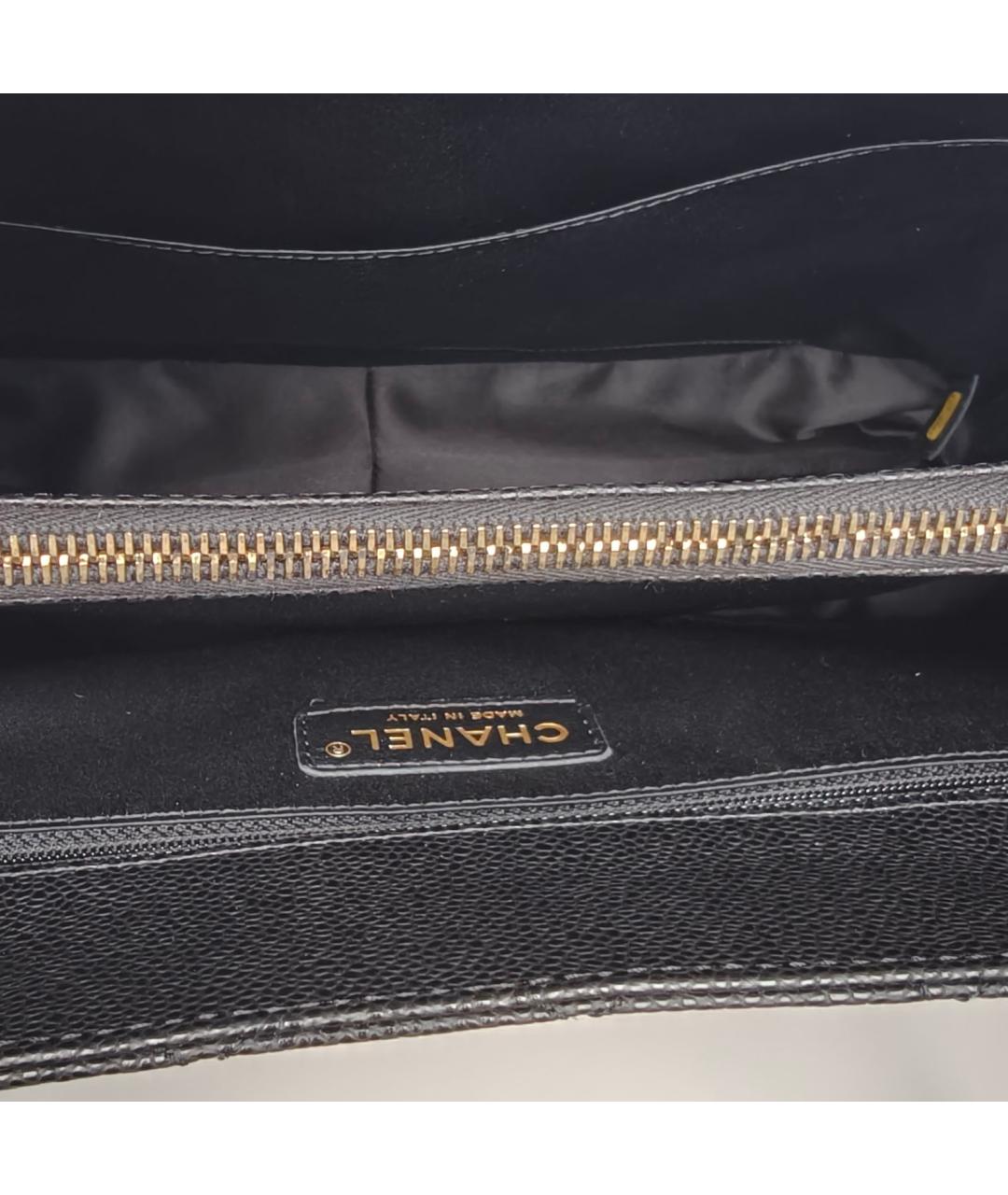 CHANEL Черная кожаная сумка через плечо, фото 8
