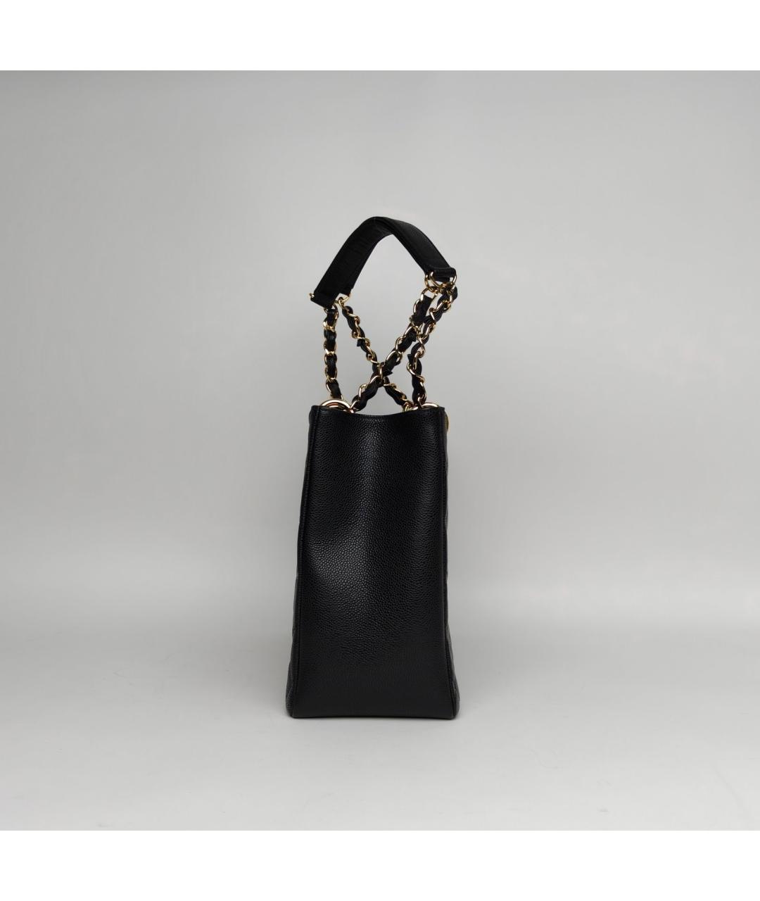 CHANEL Черная кожаная сумка через плечо, фото 5