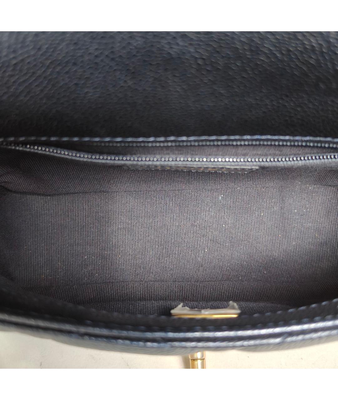 CHANEL Черная кожаная сумка через плечо, фото 8