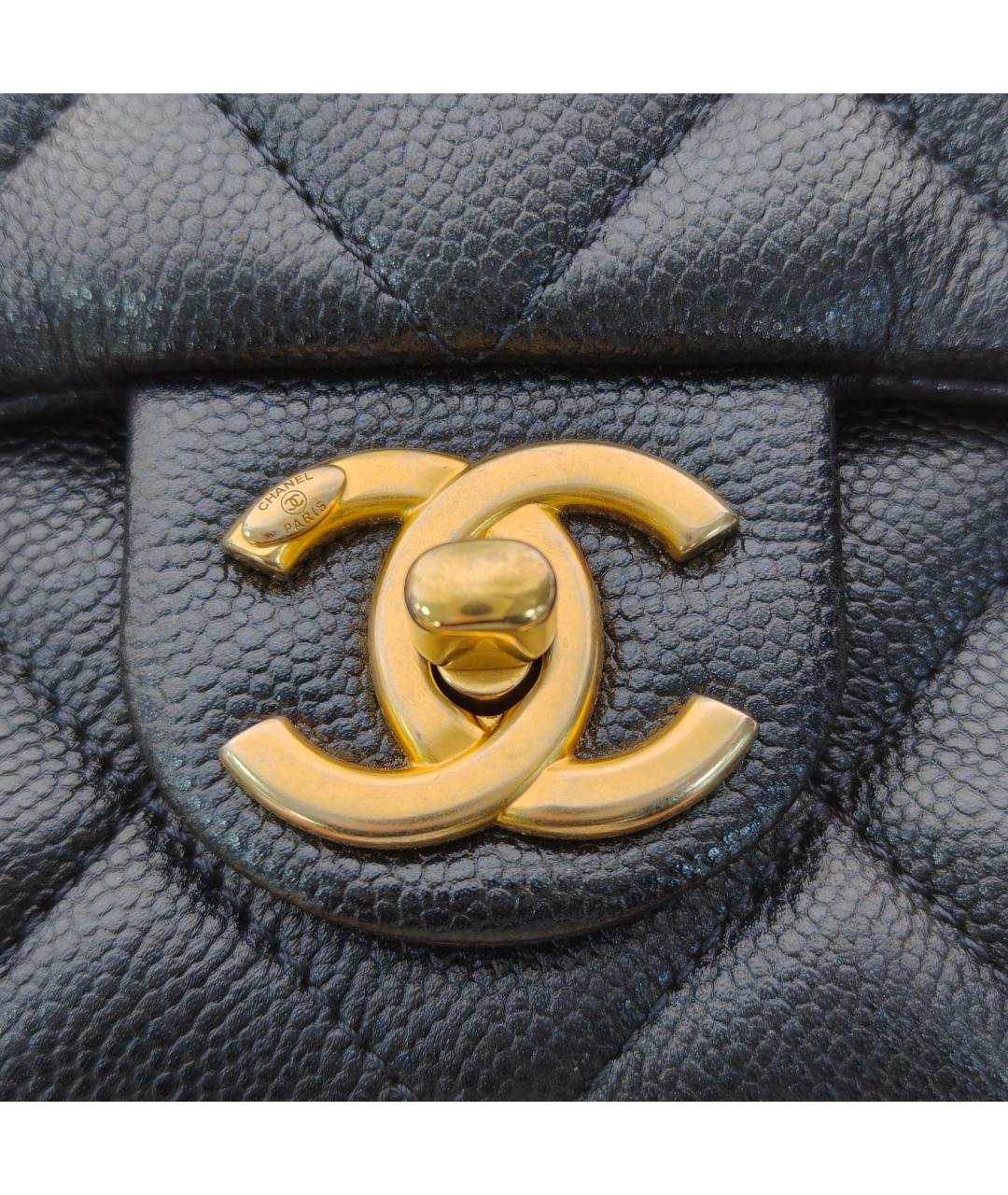 CHANEL Черная кожаная сумка через плечо, фото 7