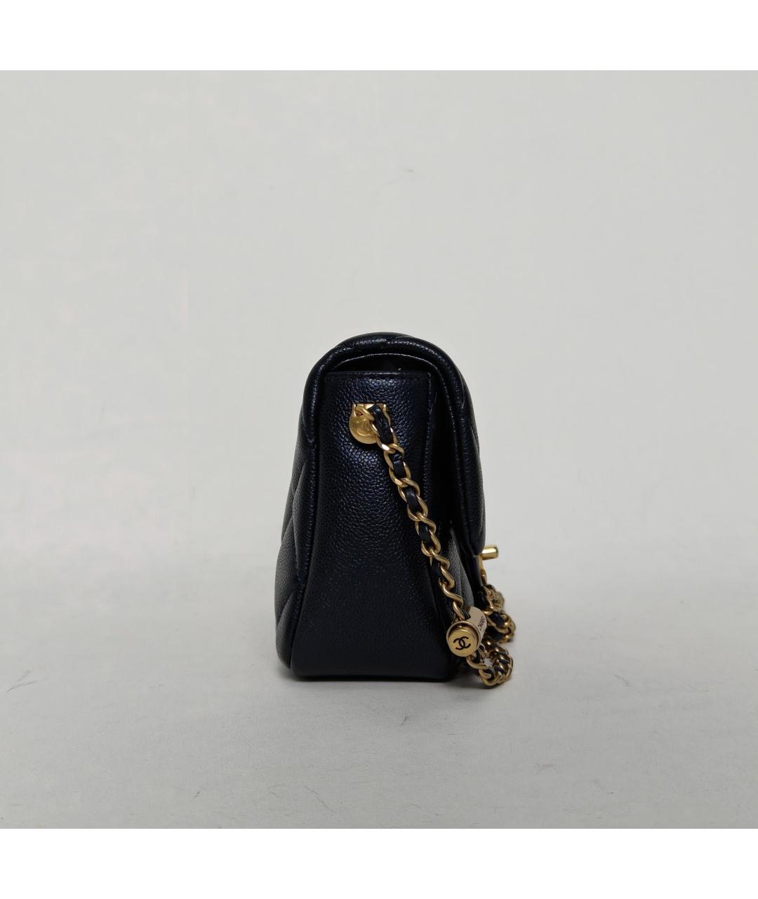 CHANEL Черная кожаная сумка через плечо, фото 3