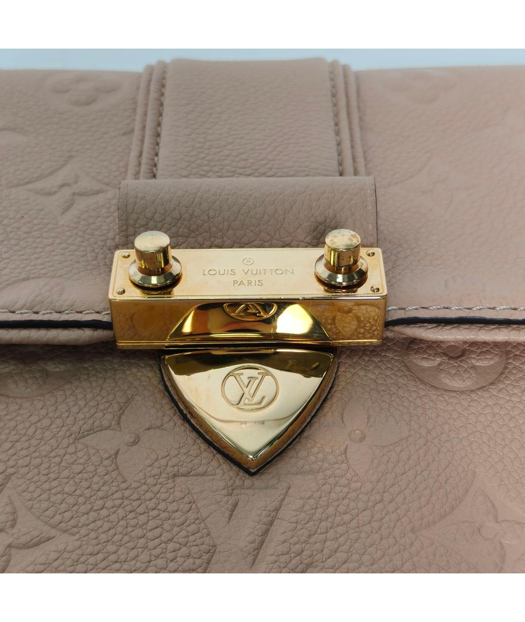 LOUIS VUITTON Коричневая кожаная сумка через плечо, фото 7