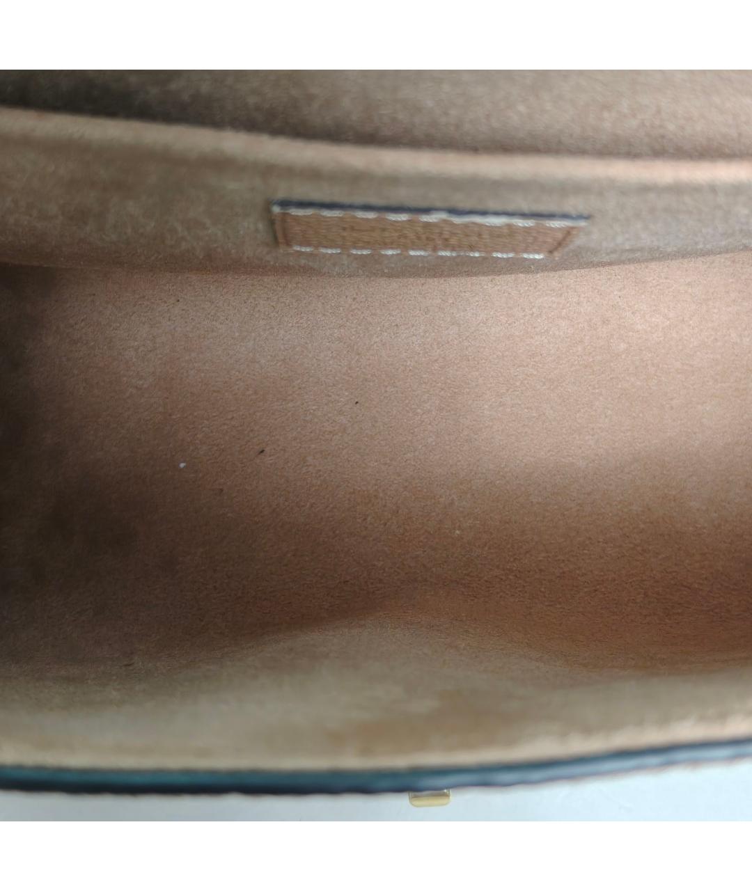 LOUIS VUITTON Коричневая кожаная сумка через плечо, фото 8