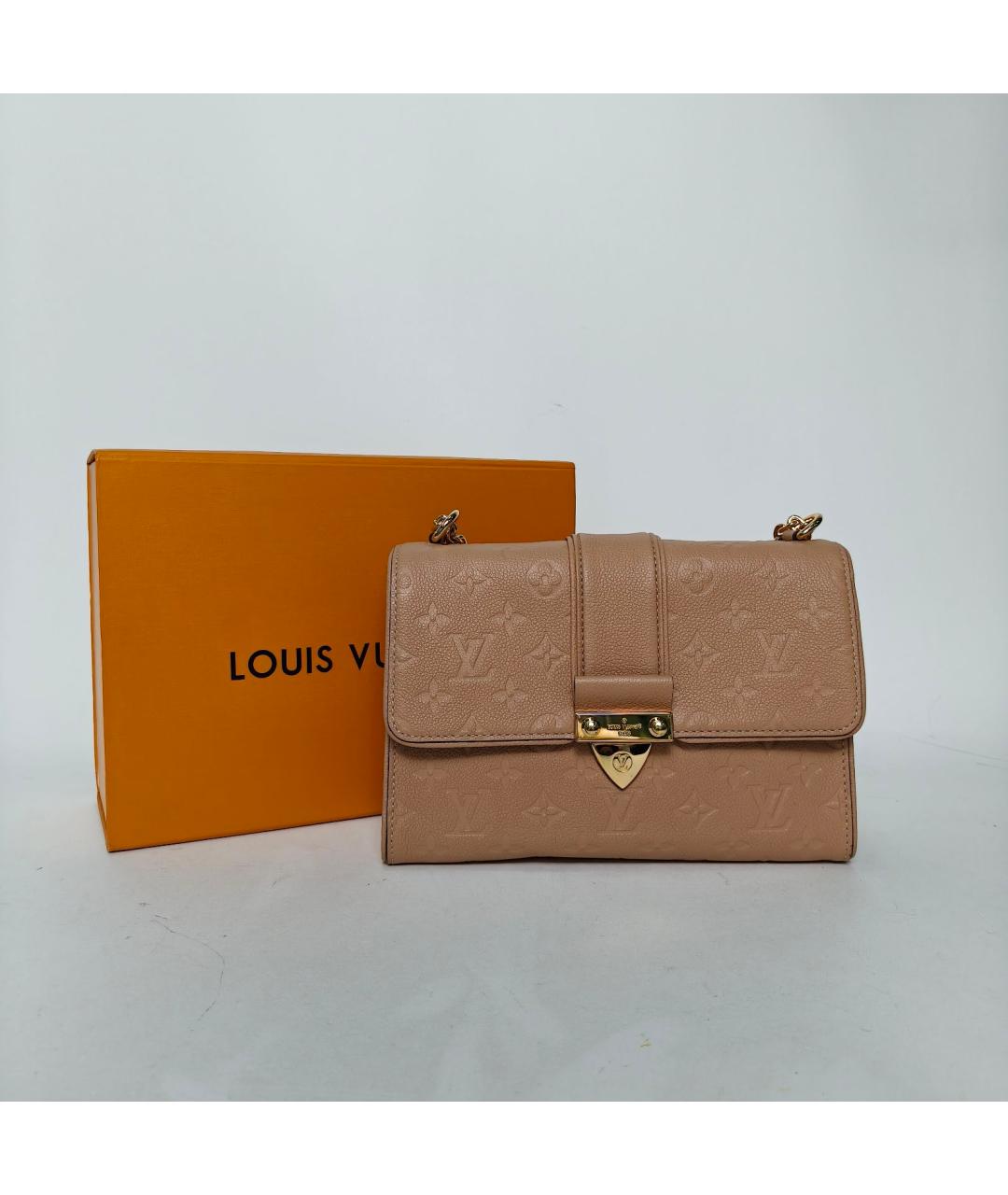 LOUIS VUITTON Коричневая кожаная сумка через плечо, фото 9