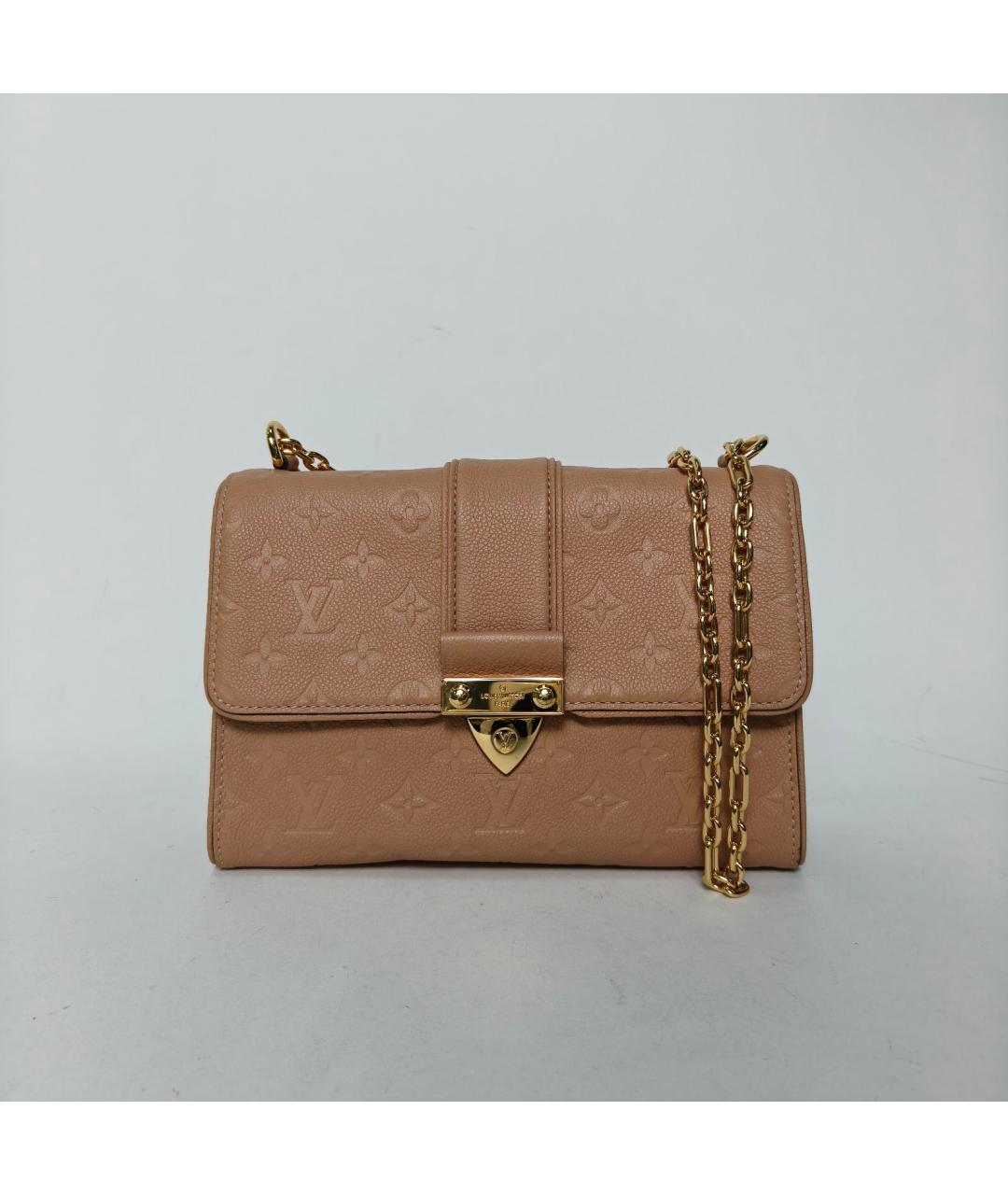 LOUIS VUITTON Коричневая кожаная сумка через плечо, фото 2