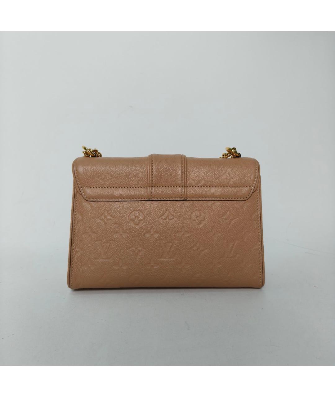 LOUIS VUITTON Коричневая кожаная сумка через плечо, фото 4