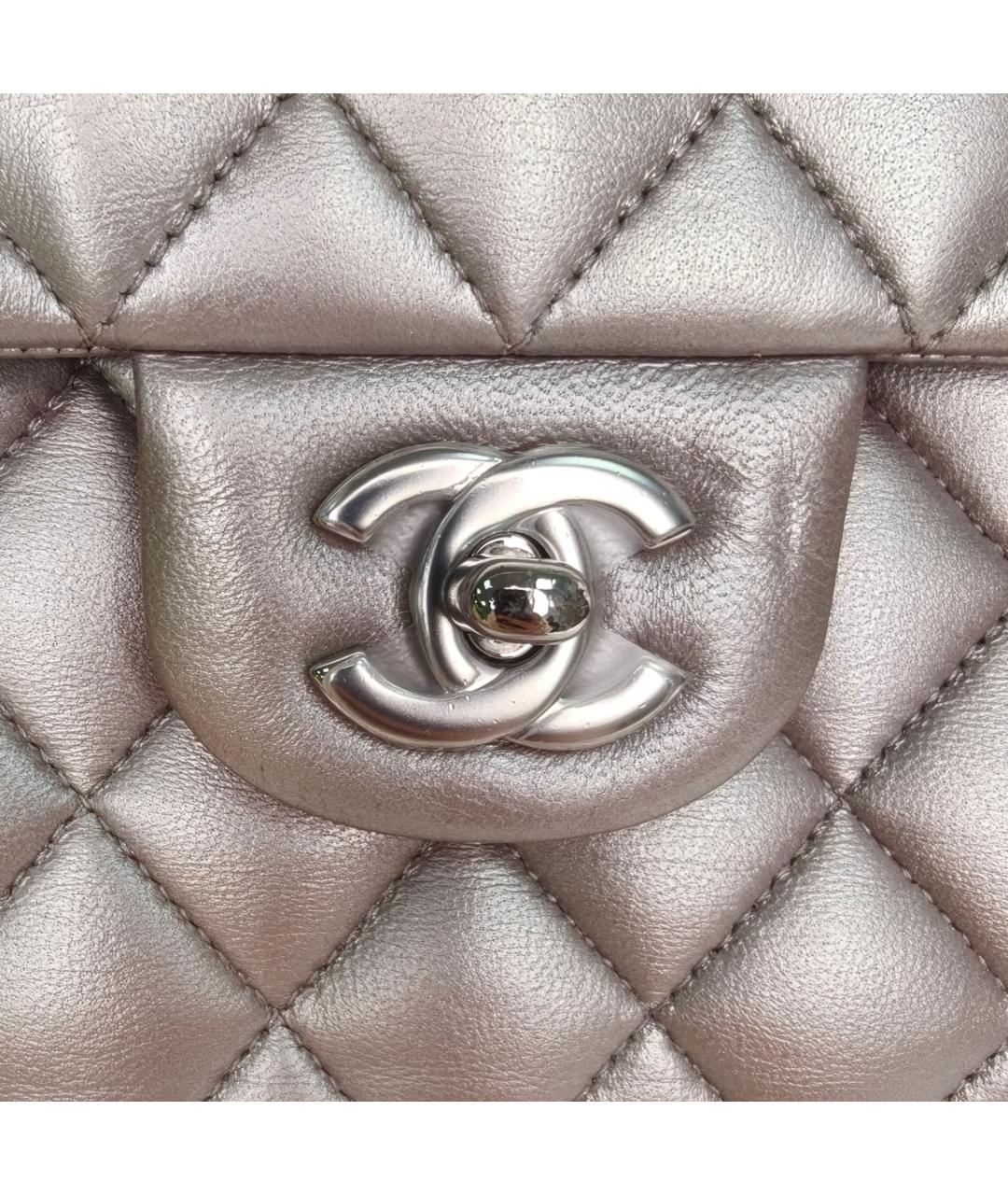 CHANEL Розовая кожаная сумка через плечо, фото 8