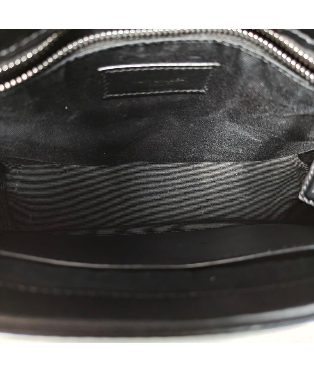 SAINT LAURENT Черная кожаная сумка через плечо, фото 7